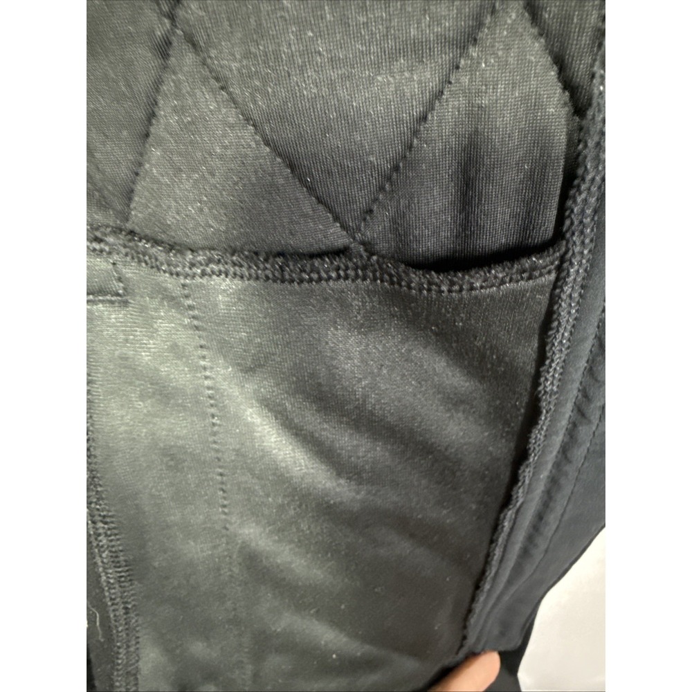 Lolë Womens Quilted Jacket Small Black 1/4 Zip Running Jogging Active Pullover - Picture 11 of 15